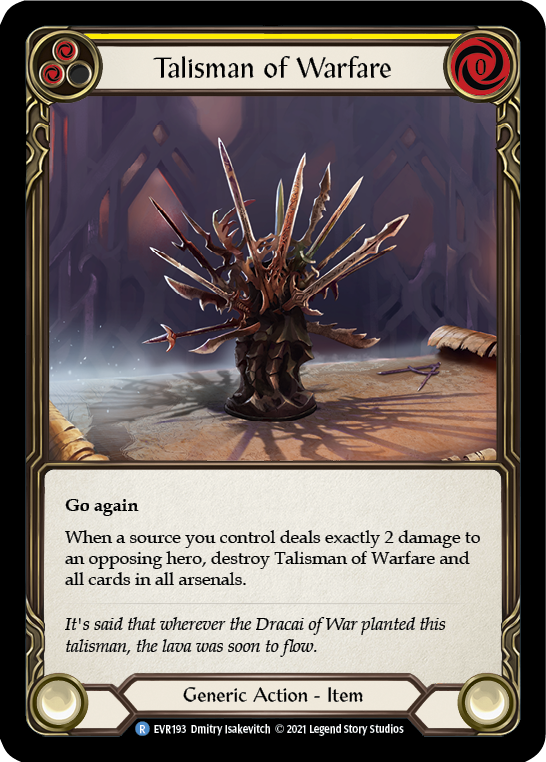 Flesh and Blood TCG | Talisman of Warfare [EVR193] (Everfest)  1st Edition Cold Foil | The Nerd Merchant