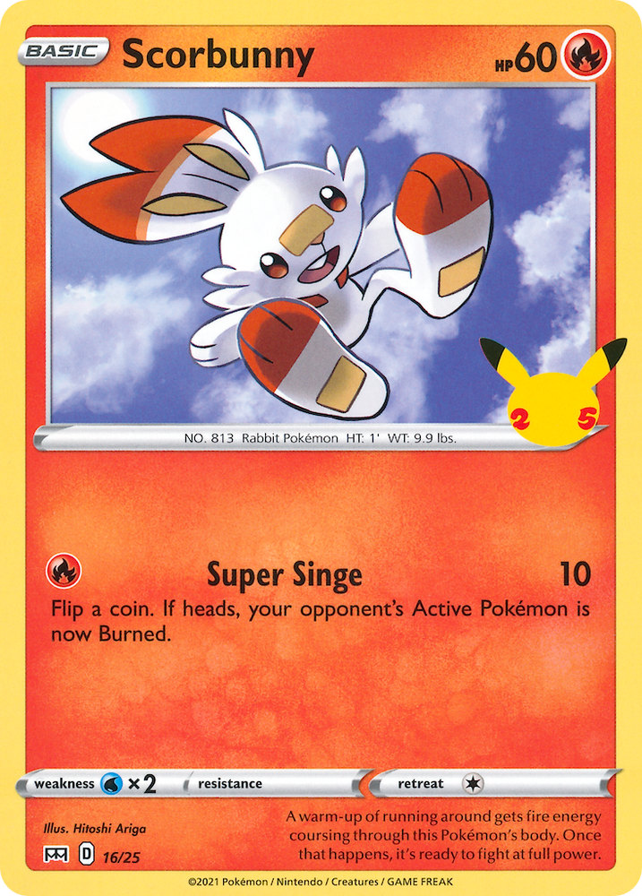 Pokemon | Scorbunny (16/25) [McDonald's 25th Anniversary] | The Nerd Merchant