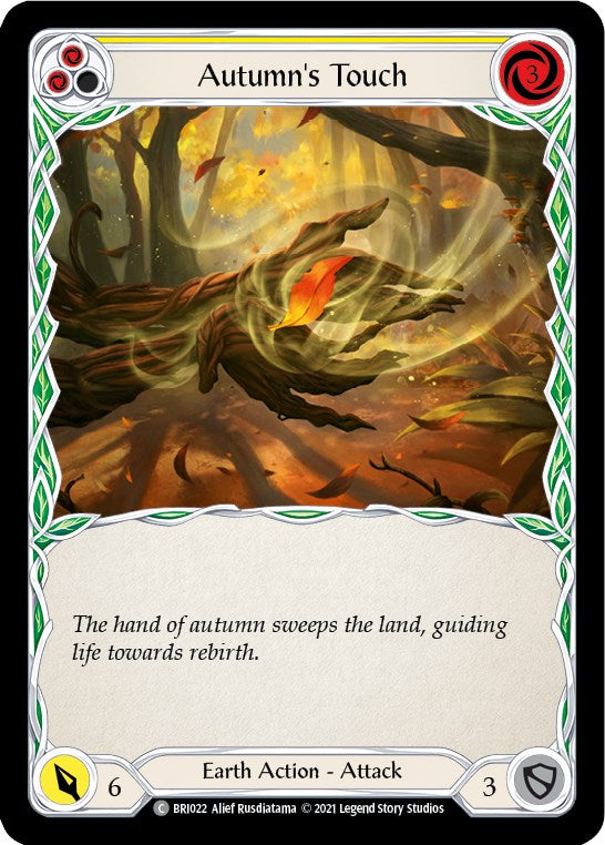 Flesh and Blood TCG | Autumn's Touch (Yellow) [BRI022] (Tales of Aria Briar Blitz Deck)  1st Edition Normal | The Nerd Merchant