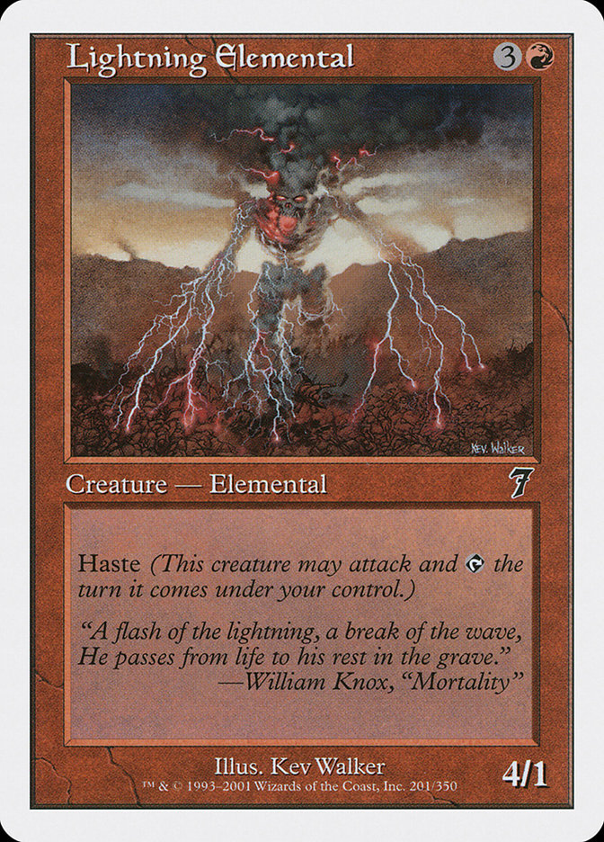Magic | Lightning Elemental [Seventh Edition] | The Nerd Merchant