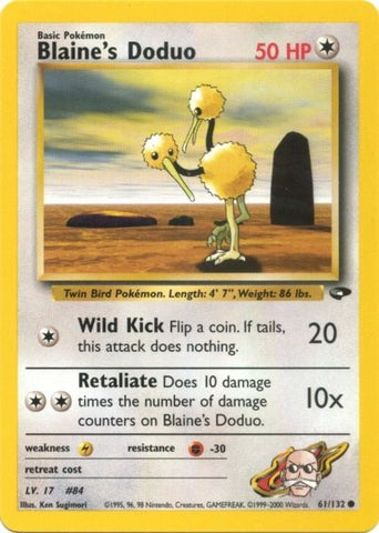 Pokemon | Blaine's Doduo (61/132) [Gym Challenge Unlimited] | The Nerd Merchant