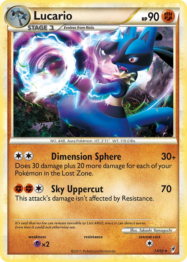 Pokemon | Lucario (14/95) (Theme Deck Exclusive) [HeartGold & SoulSilver: Call of Legends] | The Nerd Merchant