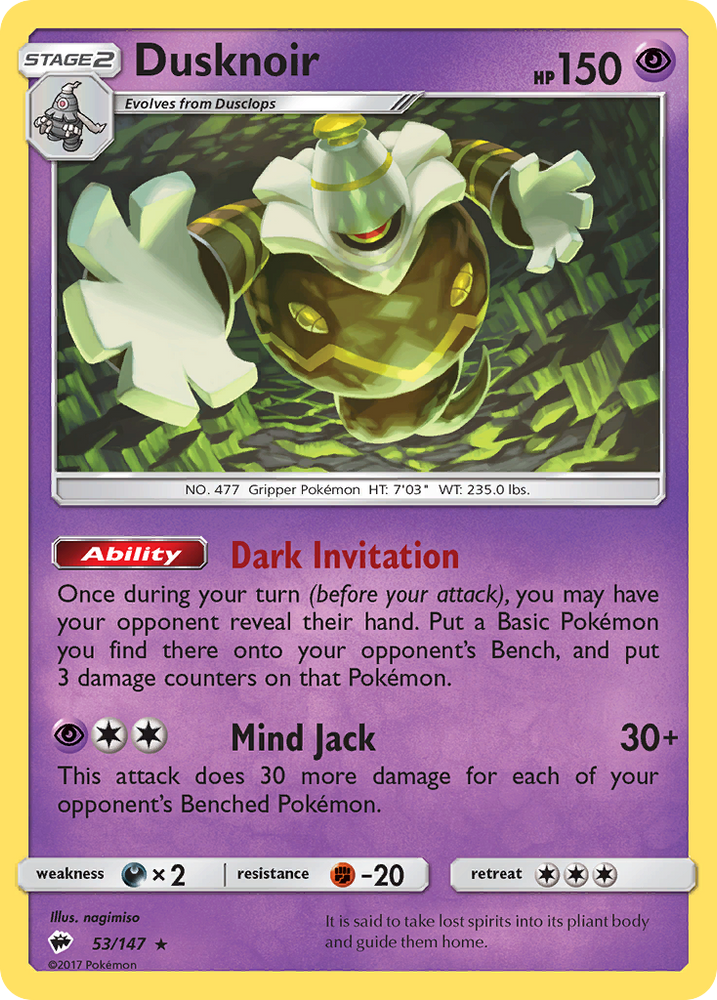 Pokemon | Dusknoir (53/147) [Sun & Moon: Burning Shadows] | The Nerd Merchant