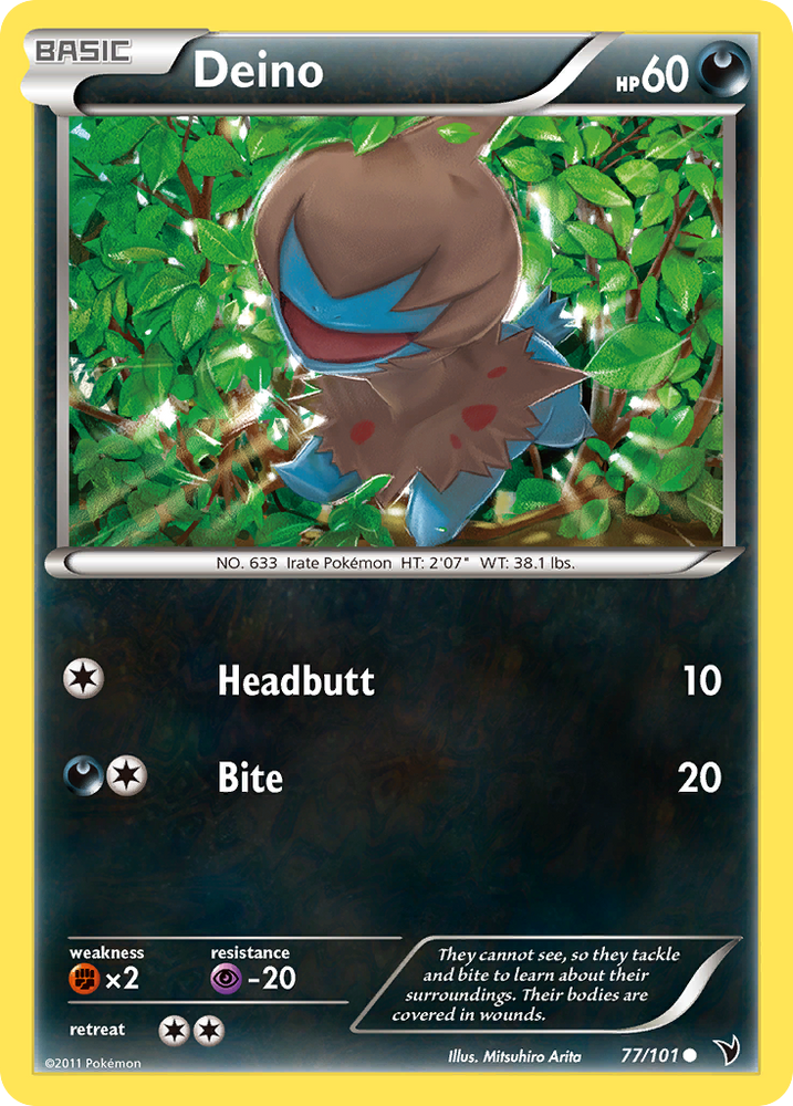 Pokemon | Deino (77/101) [Black & White: Noble Victories] | The Nerd Merchant