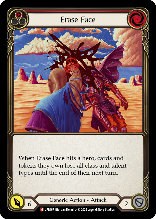 Flesh and Blood TCG | Erase Face [UPR187] (Uprising)  Rainbow Foil | The Nerd Merchant