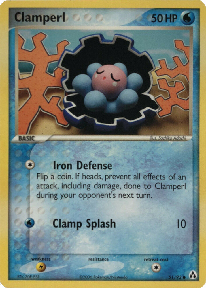 Pokemon | Clamperl (51/92) (Stamped) [EX: Legend Maker] | The Nerd Merchant