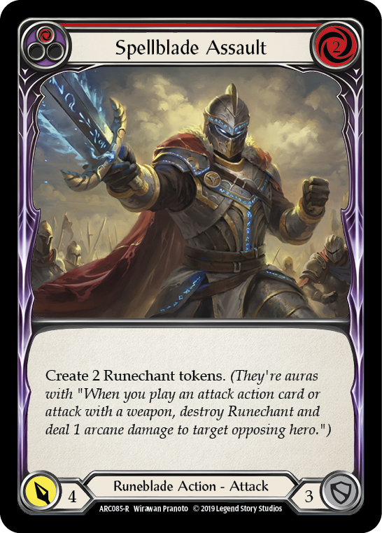 Flesh and Blood TCG | Spellblade Assault (Red) [ARC085-R] (Arcane Rising)  1st Edition Normal | The Nerd Merchant