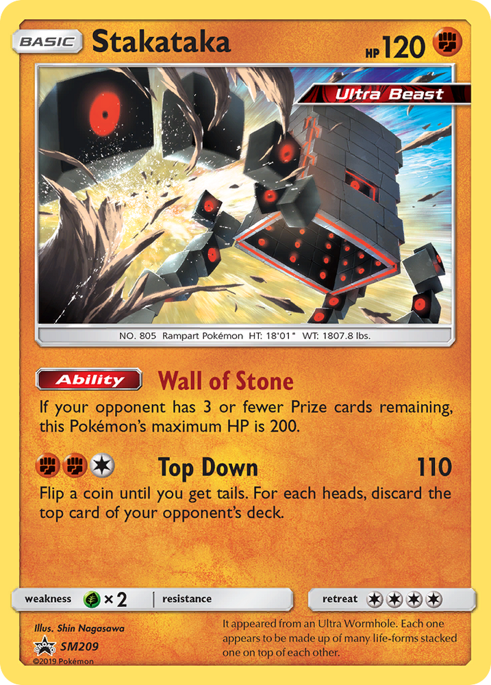 Pokemon | Stakataka (SM209) [Sun & Moon: Black Star Promos] | The Nerd Merchant