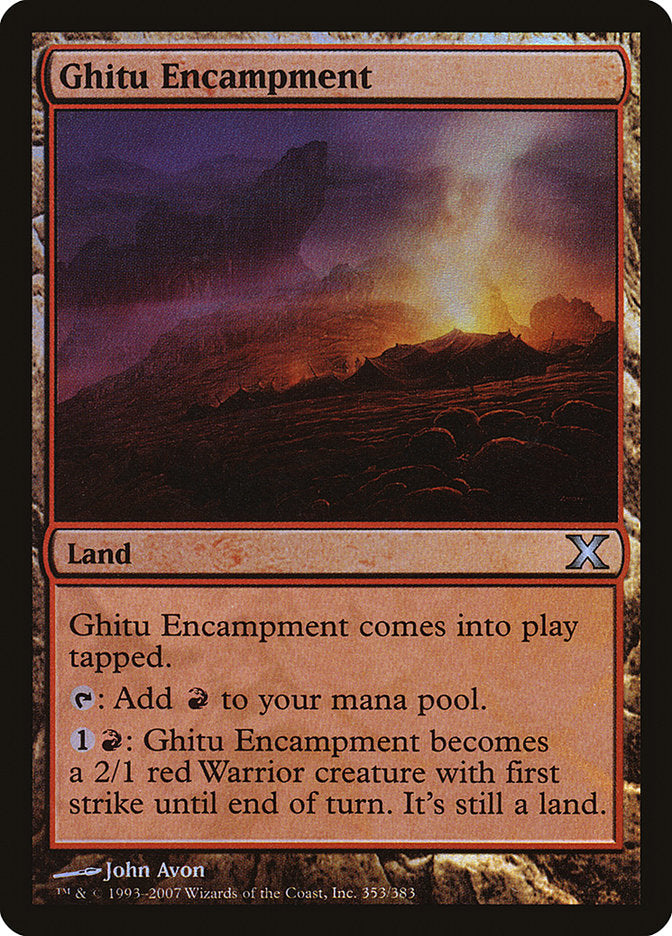 Magic | Ghitu Encampment (Premium Foil) [Tenth Edition] | The Nerd Merchant