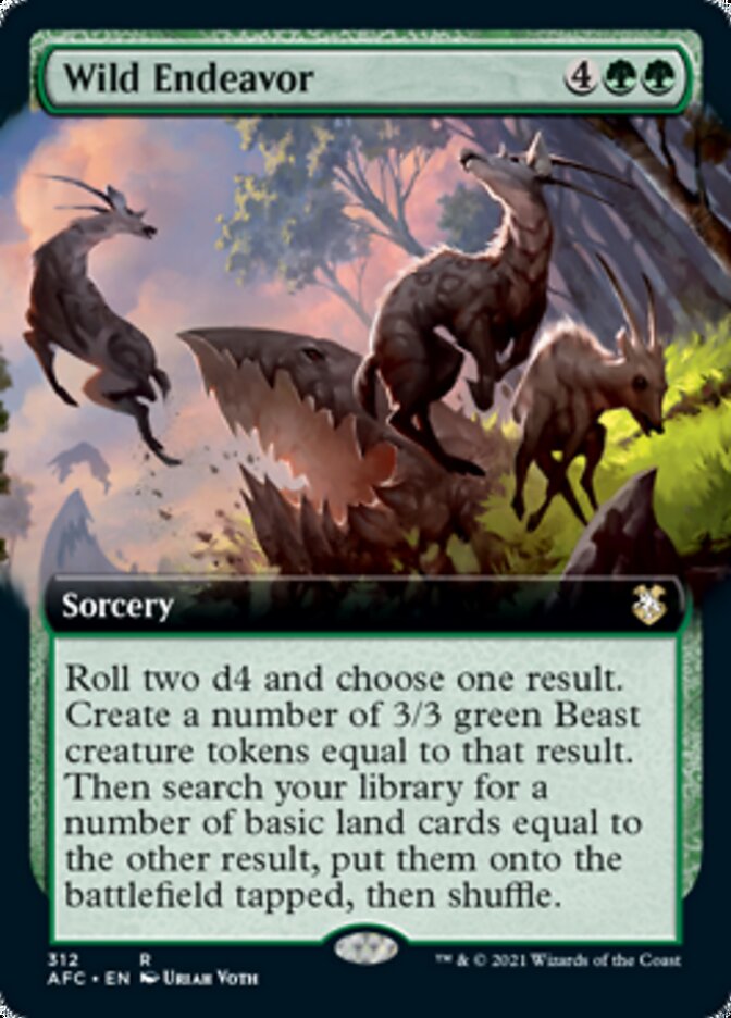 Magic | Wild Endeavor (Extended Art) [Dungeons & Dragons: Adventures in the Forgotten Realms Commander] | The Nerd Merchant