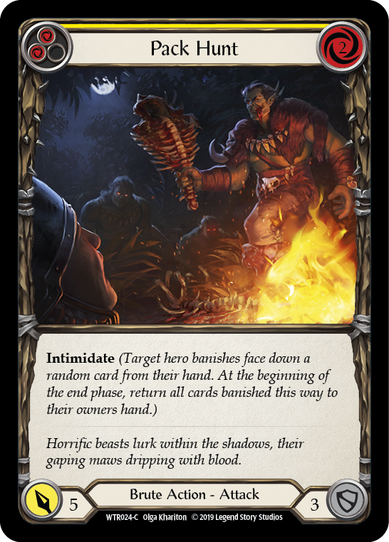 Flesh and Blood TCG | Pack Hunt (Yellow) [WTR024-C] (Welcome to Rathe)  Alpha Print Rainbow Foil | The Nerd Merchant