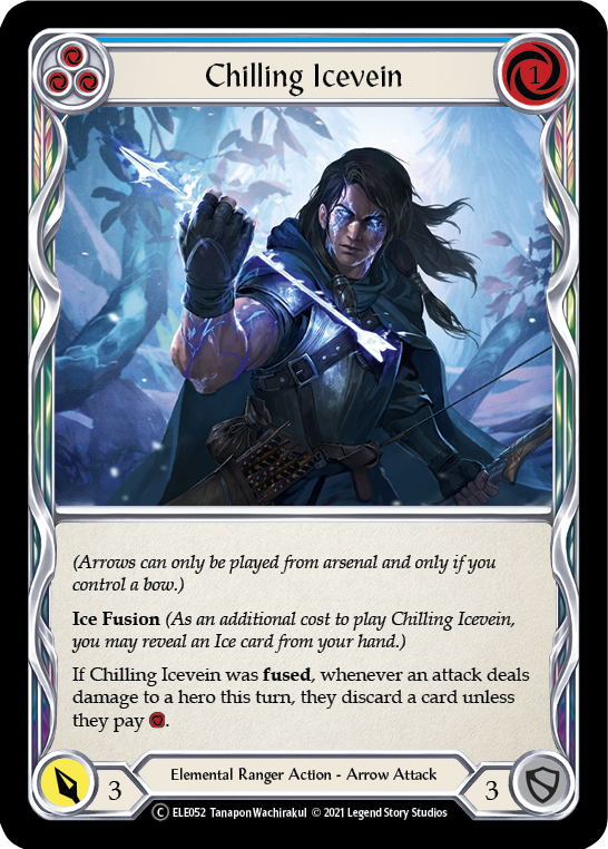 Flesh and Blood TCG | Chilling Icevein (Blue) [U-ELE052] (Tales of Aria Unlimited)  Unlimited Rainbow Foil | The Nerd Merchant