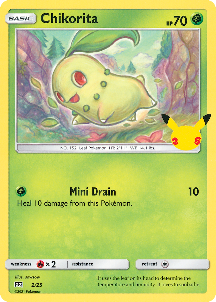 Pokemon | Chikorita (2/25) [McDonald's 25th Anniversary] | The Nerd Merchant