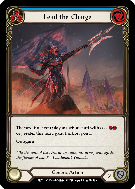 Flesh and Blood TCG | Lead the Charge (Blue) [ARC211-C] (Arcane Rising)  1st Edition Normal | The Nerd Merchant