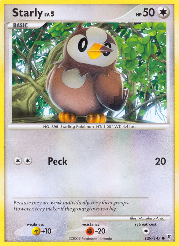 Pokemon | Starly (129/147) [Platinum: Supreme Victors] | The Nerd Merchant