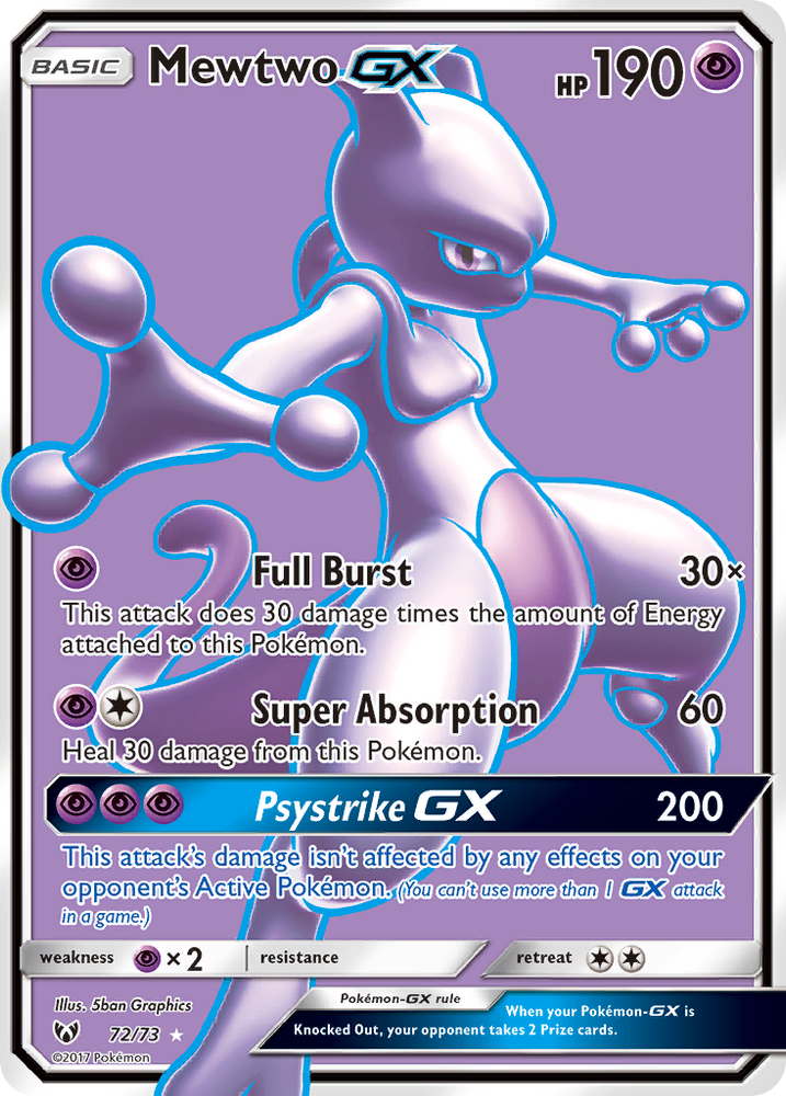 Pokemon | Mewtwo GX (72/73) [Sun & Moon: Shining Legends] | The Nerd Merchant