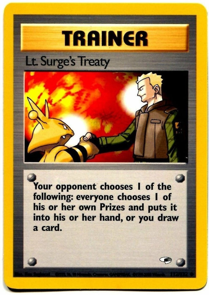 Pokemon | Lt. Surge's Treaty (112/132) [Gym Heroes Unlimited] | The Nerd Merchant