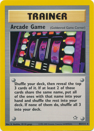 Pokemon | Arcade Game (83/111) [Neo Genesis Unlimited] | The Nerd Merchant