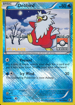 Pokemon | Delibird (38/149) (League Promo 1st Place) [Black & White: Boundaries Crossed] | The Nerd Merchant