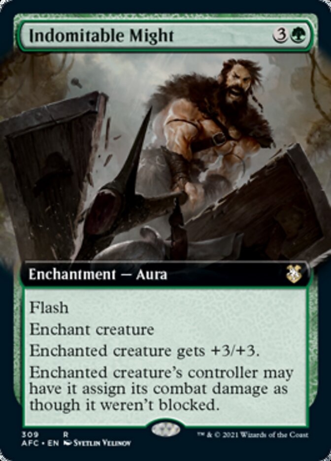 Magic | Indomitable Might (Extended Art) [Dungeons & Dragons: Adventures in the Forgotten Realms Commander] | The Nerd Merchant
