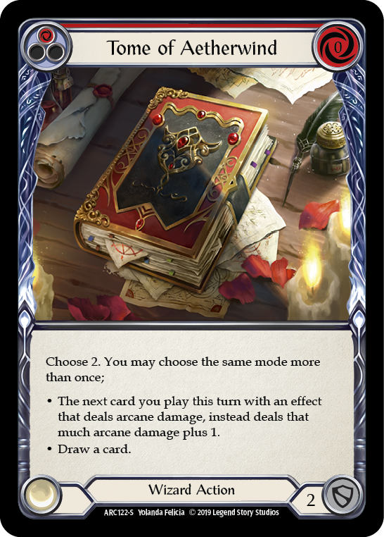 Flesh and Blood TCG | Tome of Aetherwind [ARC122-S] (Arcane Rising)  1st Edition Rainbow Foil | The Nerd Merchant