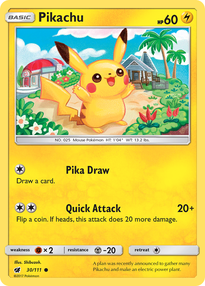 Pokemon | Pikachu (30/111) [Sun & Moon: Crimson Invasion] | The Nerd Merchant