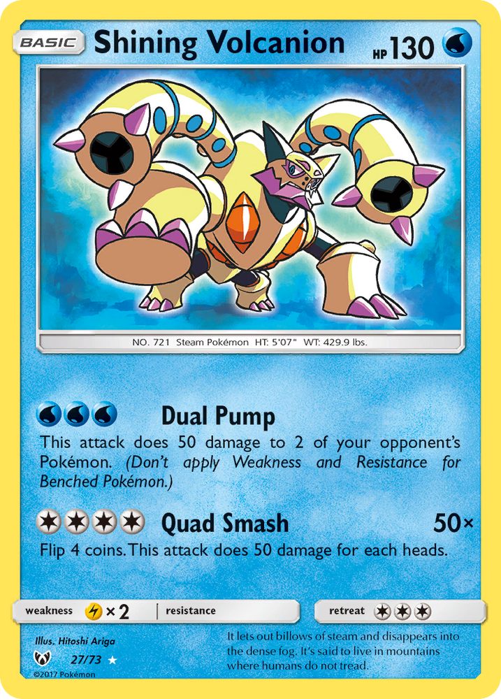 Pokemon | Shining Volcanion (27/73) [Sun & Moon: Shining Legends] | The Nerd Merchant