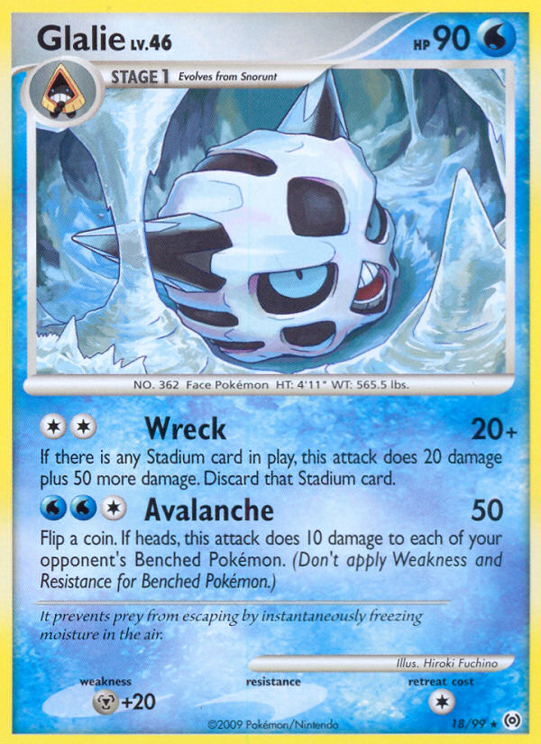 Pokemon | Glalie (18/99) [Platinum: Arceus] | The Nerd Merchant
