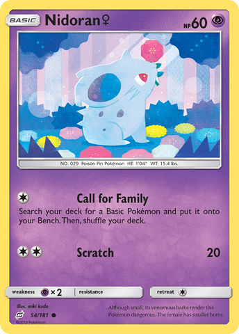 Pokemon | Nidoran (54/181) (Female) [Sun & Moon: Team Up] | The Nerd Merchant