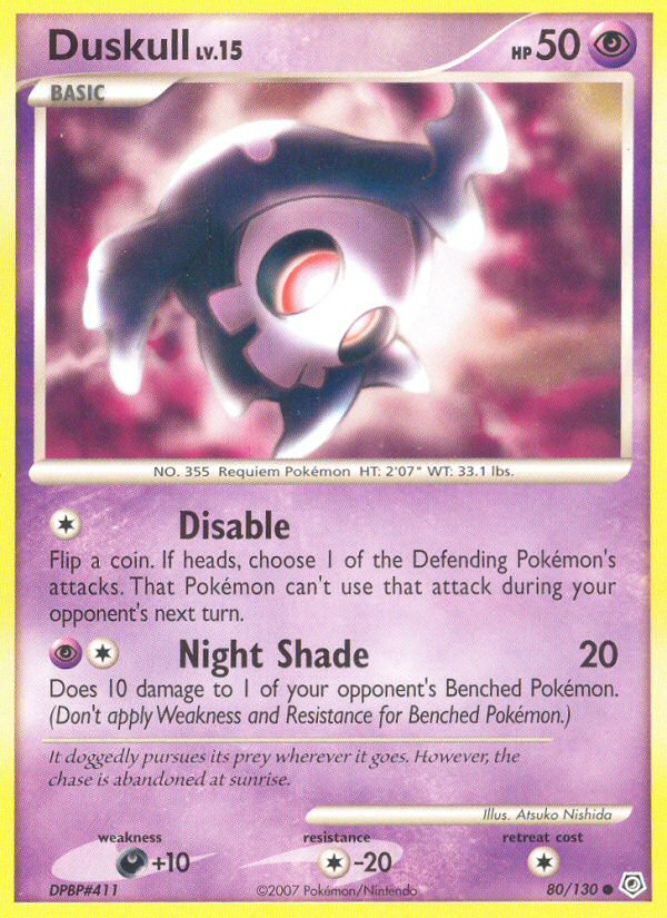 Pokemon | Duskull (80/130) [Diamond & Pearl: Base Set] | The Nerd Merchant