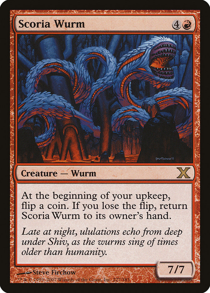 Magic | Scoria Wurm [Tenth Edition] | The Nerd Merchant