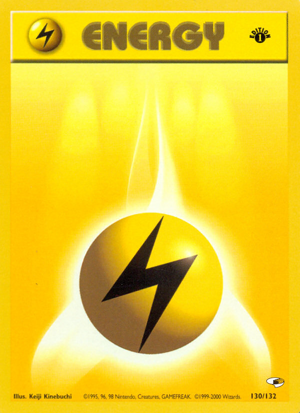 Pokemon | Lightning Energy (130/132) [Gym Heroes 1st Edition] | The Nerd Mechant