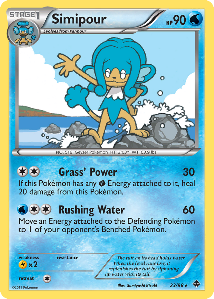 Pokemon | Simipour (23/98) [Black & White: Emerging Powers] | The Nerd Merchant