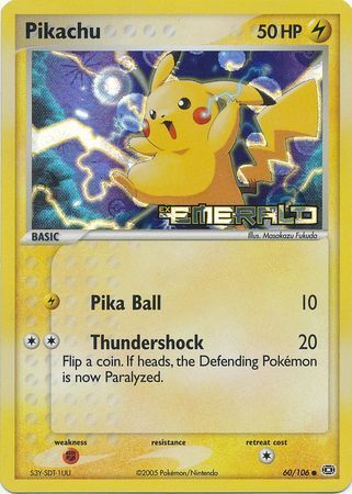 Pokemon | Pikachu (60/106) (Stamped) [EX: Emerald] | The Nerd Merchant