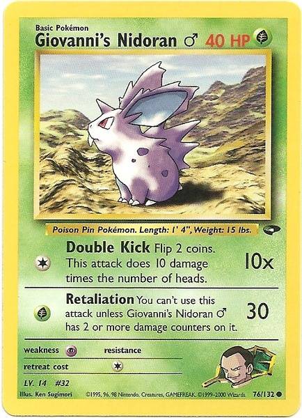Pokemon | Giovanni's Nidoran (76/132) (Male) [Gym Challenge Unlimited] | The Nerd Merchant