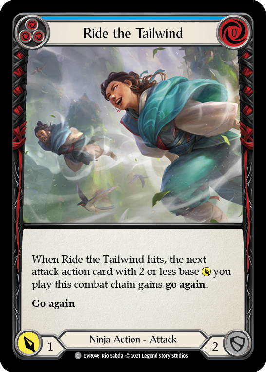 Flesh and Blood TCG | Ride the Tailwind (Blue) [EVR046] (Everfest)  1st Edition Normal | The Nerd Merchant