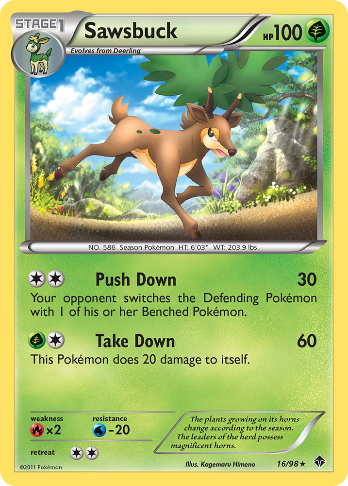 Pokemon | Sawsbuck (16/98) [Black & White: Emerging Powers] | The Nerd Merchant