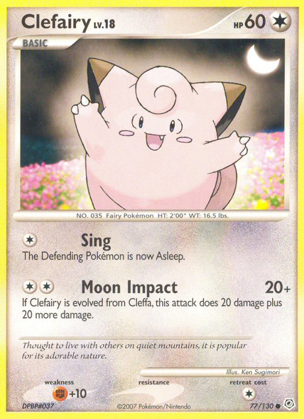 Pokemon | Clefairy (77/130) [Diamond & Pearl: Base Set] | The Nerd Merchant