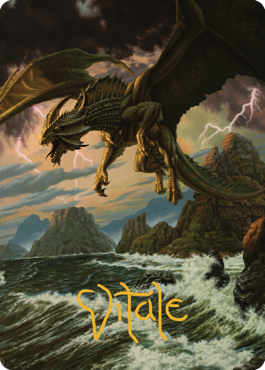 Magic | Ancient Bronze Dragon Art Card (03) (Gold-Stamped Signature) [Commander Legends: Battle for Baldur's Gate Art Series] | The Nerd Merchant