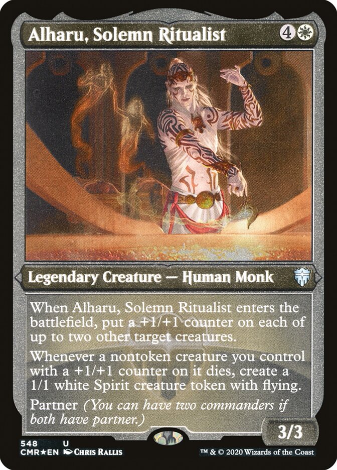 Magic | Alharu, Solemn Ritualist (Etched) [Commander Legends] | The Nerd Merchant