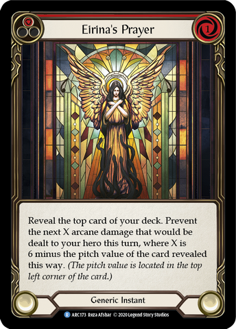Flesh and Blood TCG | Eirina's Prayer (Red) [U-ARC173] (Arcane Rising Unlimited)  Unlimited Normal | The Nerd Merchant