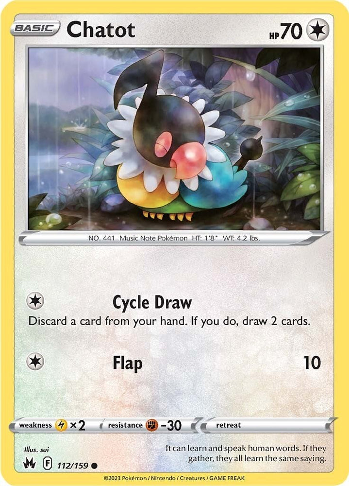 Pokemon | Chatot (112/159) [Sword & Shield: Crown Zenith] | The Nerd Merchant
