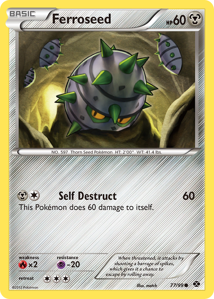 Pokemon | Ferroseed (77/99) [Black & White: Next Destinies] | The Nerd Merchant