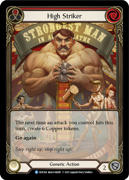 Flesh and Blood TCG | High Striker (Red) [EVR164] (Everfest)  1st Edition Extended Art Rainbow Foil | The Nerd Merchant