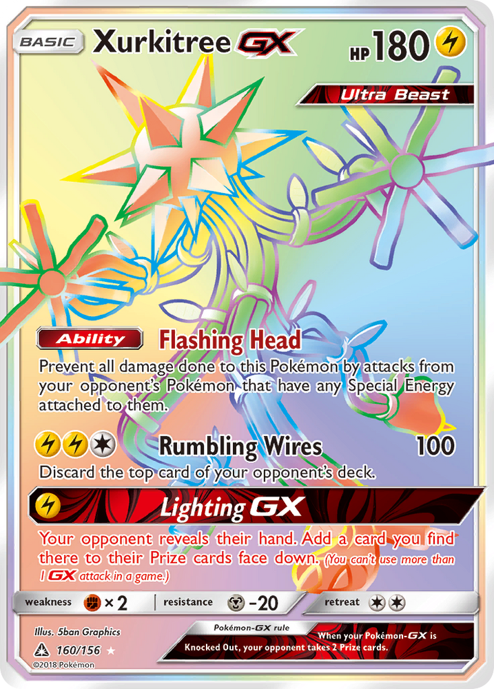 Pokemon | Xurkitree GX (160/156) [Sun & Moon: Ultra Prism] | The Nerd Merchant