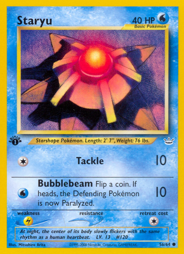 Pokemon | Staryu (56/64) [Neo Revelation 1st Edition] | The Nerd Merchant