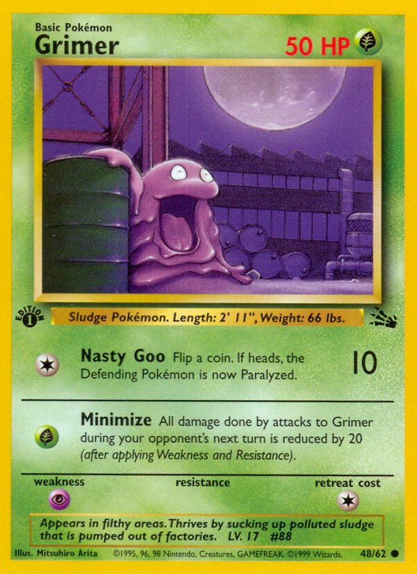 Pokemon | Grimer (48/62) [Fossil 1st Edition] | The Nerd Merchant