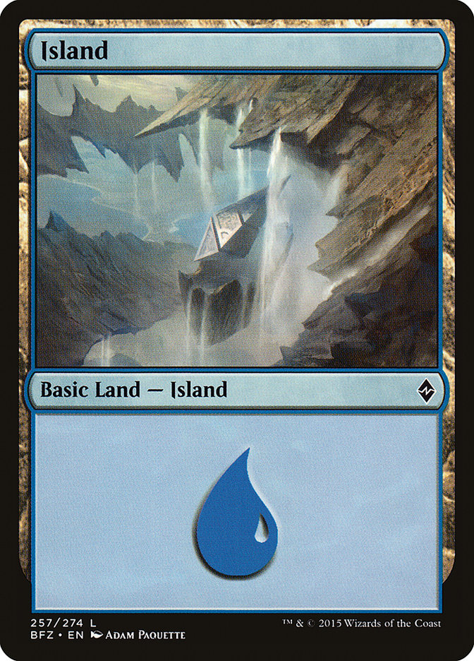 Magic | Island (257) [Battle for Zendikar] | The Nerd Merchant