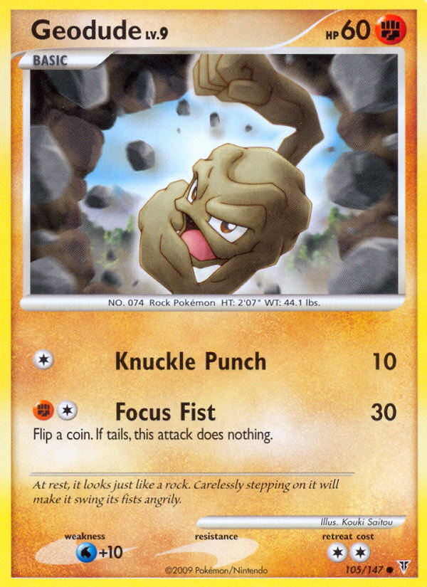 Pokemon | Geodude (105/147) [Platinum: Supreme Victors] | The Nerd Merchant
