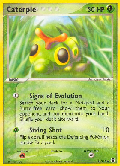 Pokemon | Caterpie (56/112) [EX: FireRed & LeafGreen] | The Nerd Merchant